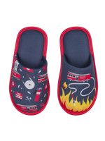 Pantuflas infantiles alegres Bombero