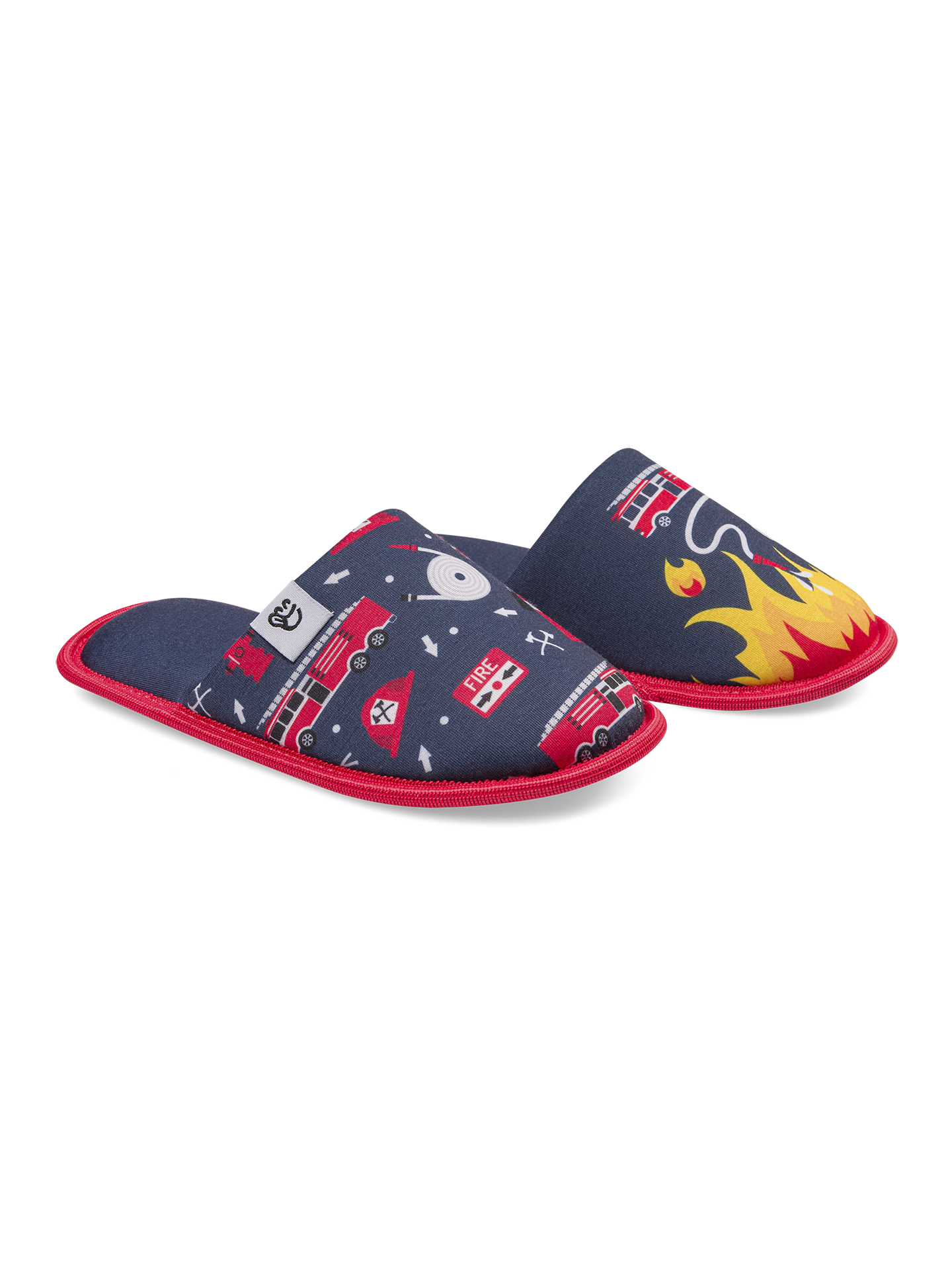 Pantuflas infantiles alegres Bombero