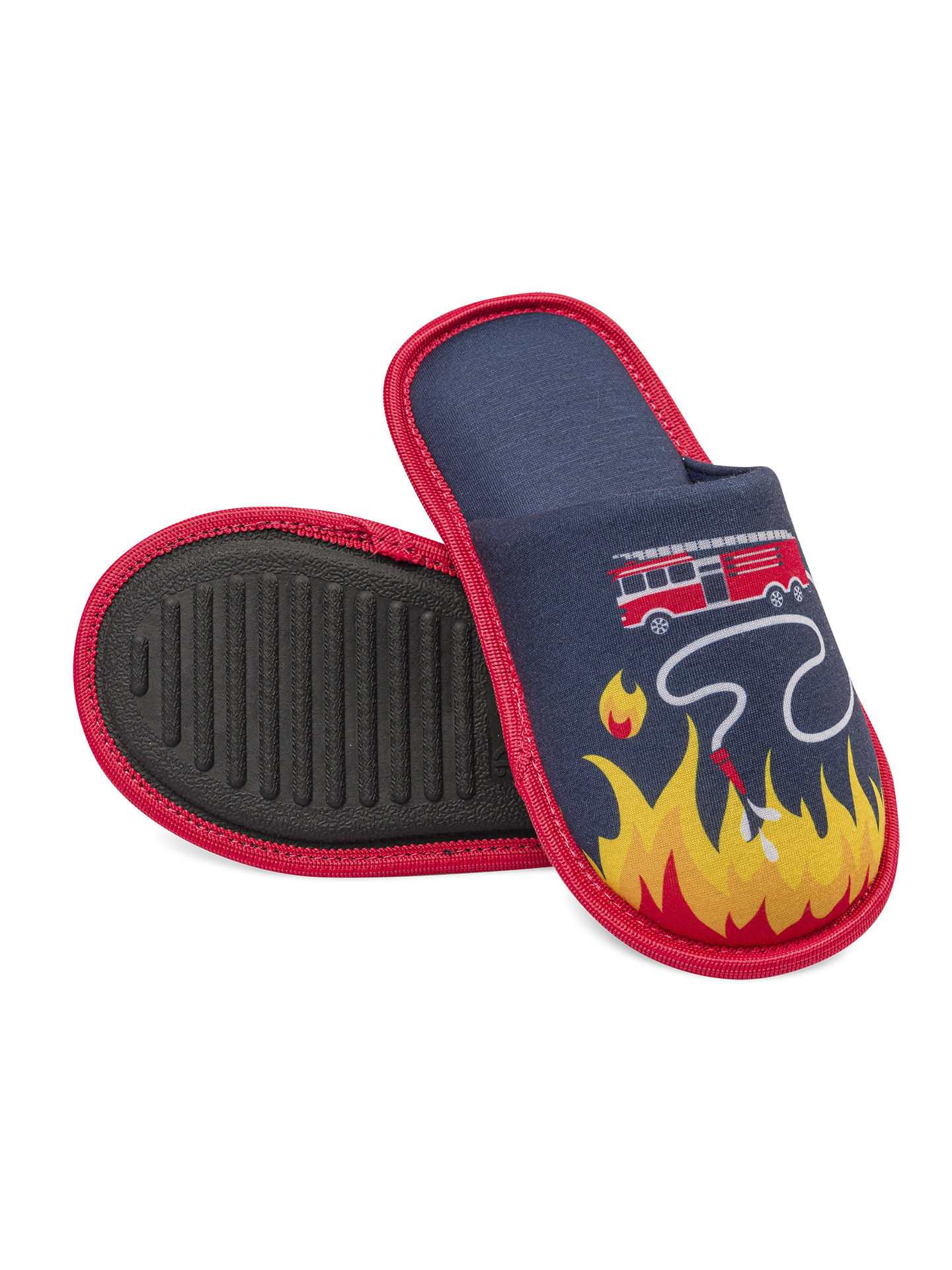 Pantuflas infantiles alegres Bombero