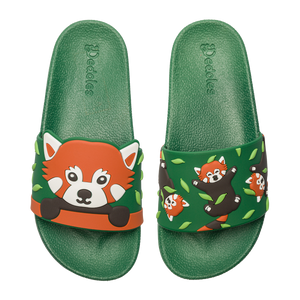 Chanclas infantiles alegres Panda rojo