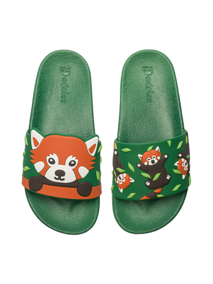 Chanclas infantiles alegres Panda rojo