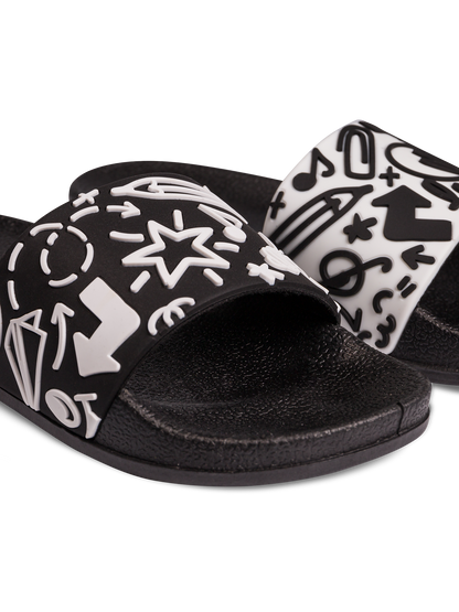 Chanclas infantiles alegres Garabatos