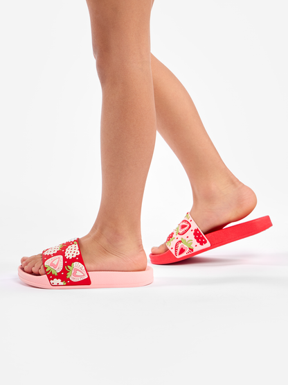 Chanclas infantiles alegres Fresas dulces