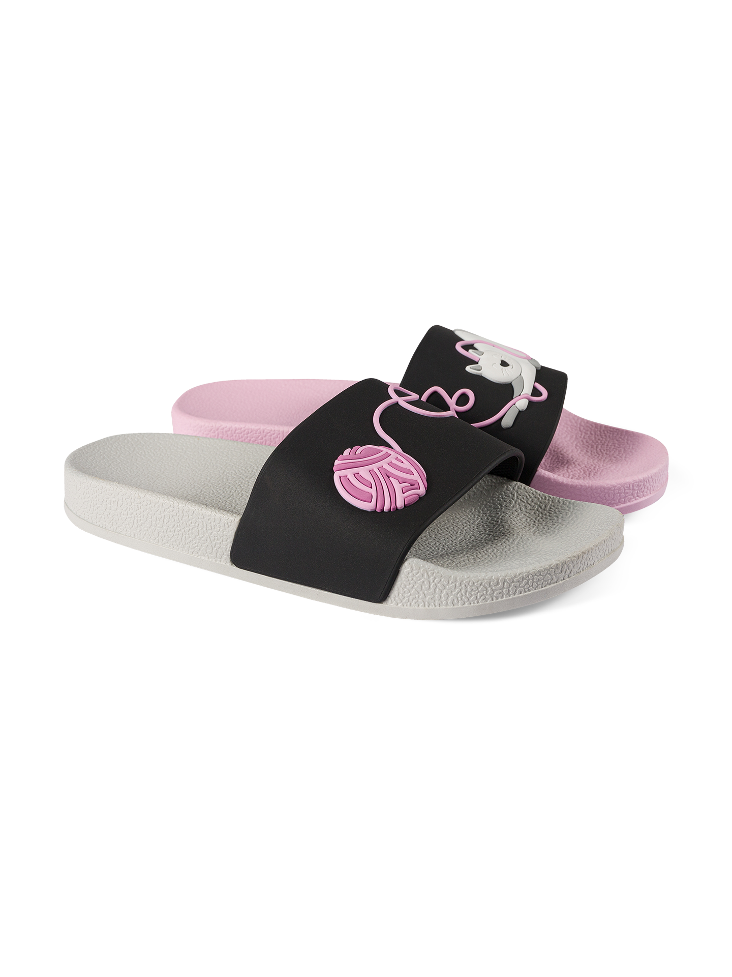 Chanclas infantiles alegres Gato y pelota