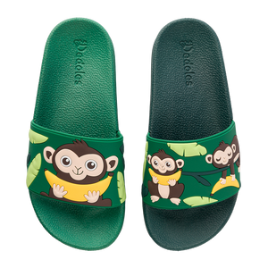 Chanclas infantiles alegres Mono en la jungla