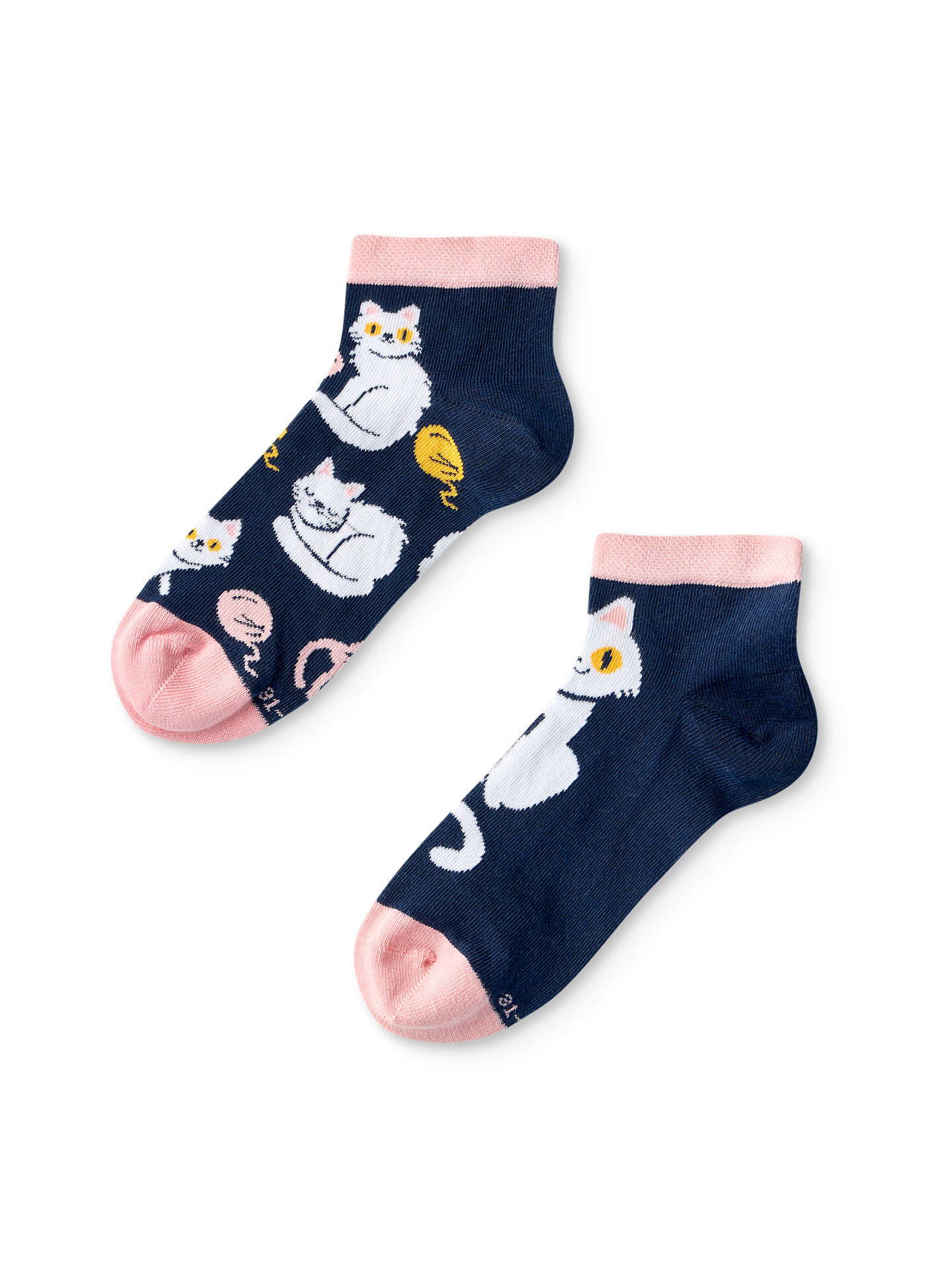 Calcetines tobilleros alegres para niños Gatito juguetón