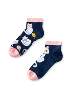 Calcetines tobilleros alegres para niños Gatito juguetón