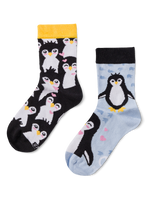 Calcetines infantiles alegres Pingüino en invierno