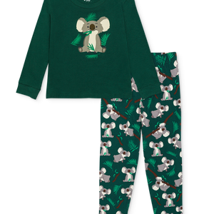 Pijama infantil alegre Koala y hojas