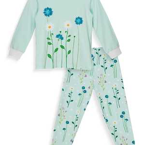 Pijama infantil alegre Flores en el prado