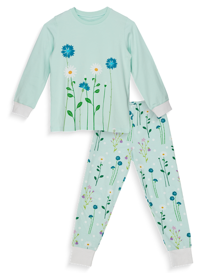 Pijama infantil alegre Flores en el prado