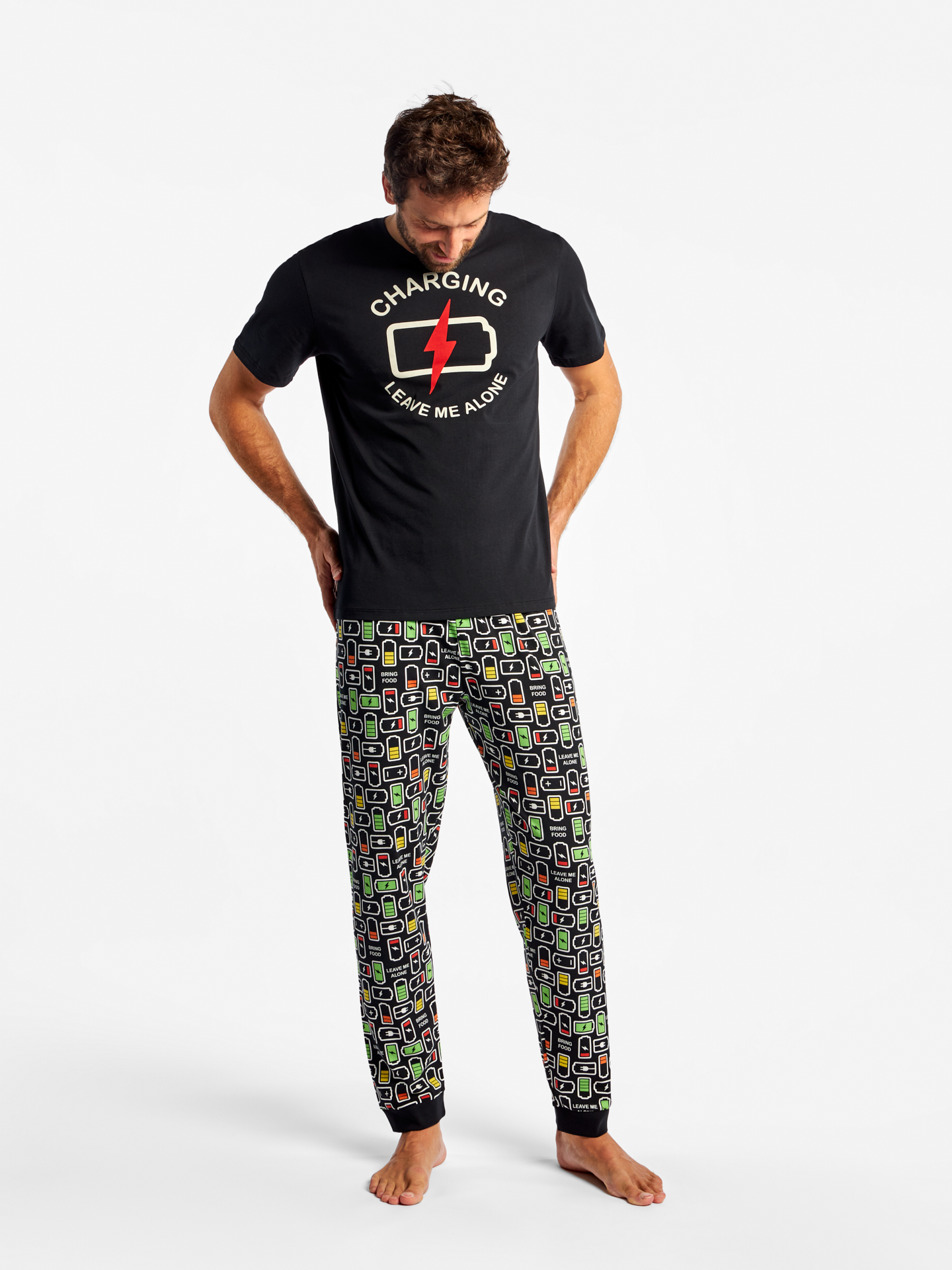 Pijama alegre para hombre Recarga social