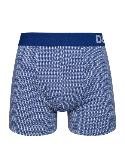 Bóxeres para hombre estampados en azul y gris