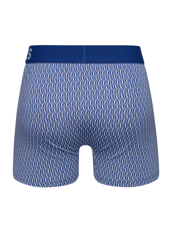 Bóxeres para hombre estampados en azul y gris