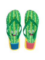 Chancletas alegres Cactus divertido