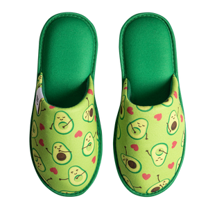 Pantuflas alegres Amor por los aguacates