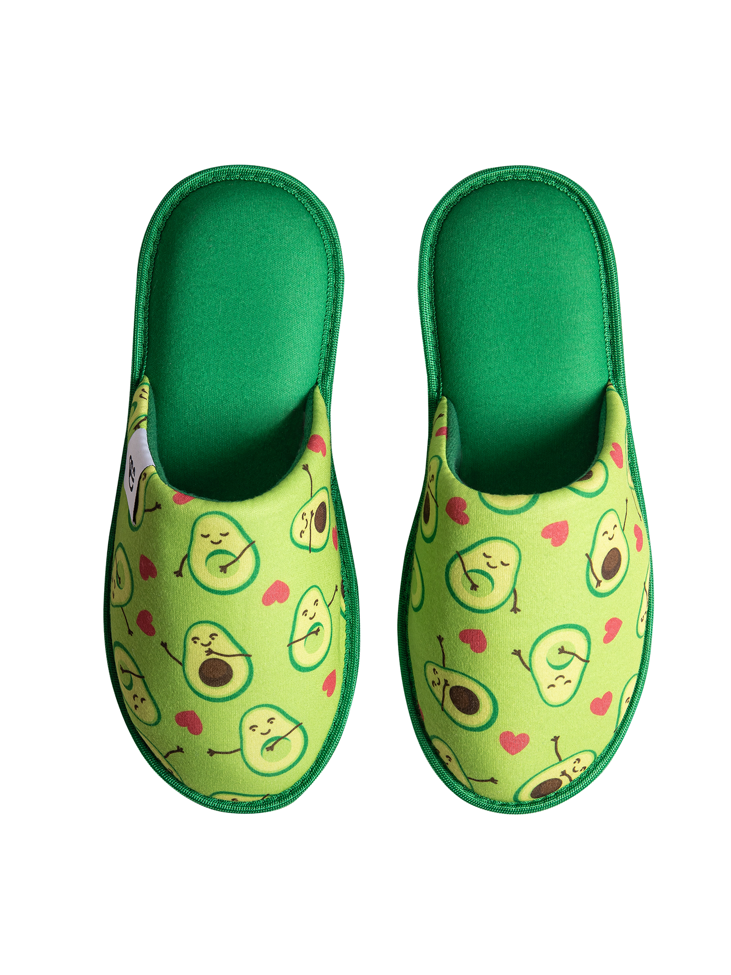 Pantuflas alegres Amor por los aguacates