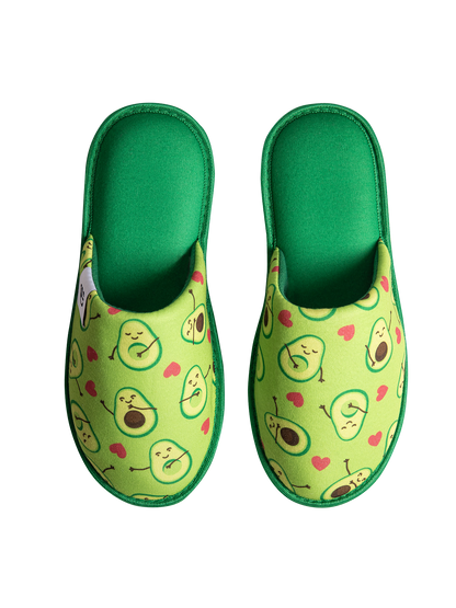 Pantuflas alegres Amor por los aguacates