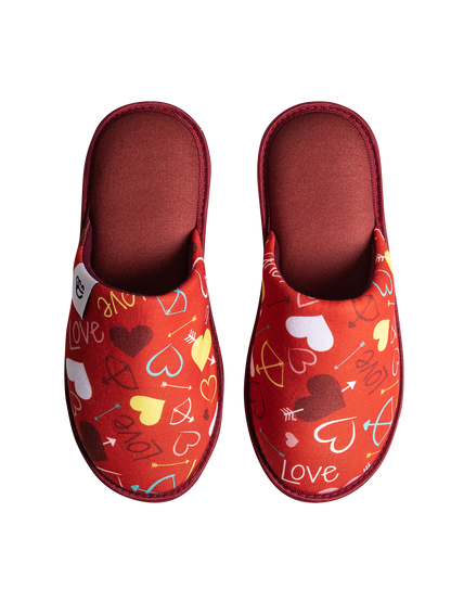 Pantuflas alegres Corazones