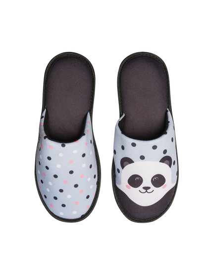 Pantuflas alegres Panda feliz