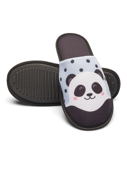 Pantuflas alegres Panda feliz