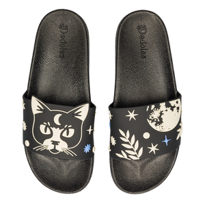 Chanclas alegres Gato y luna