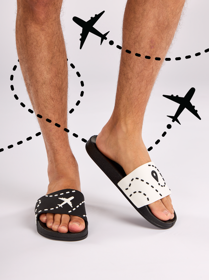 Chanclas alegres Ruta del avión