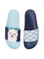 Chanclas alegres Llama y nubes