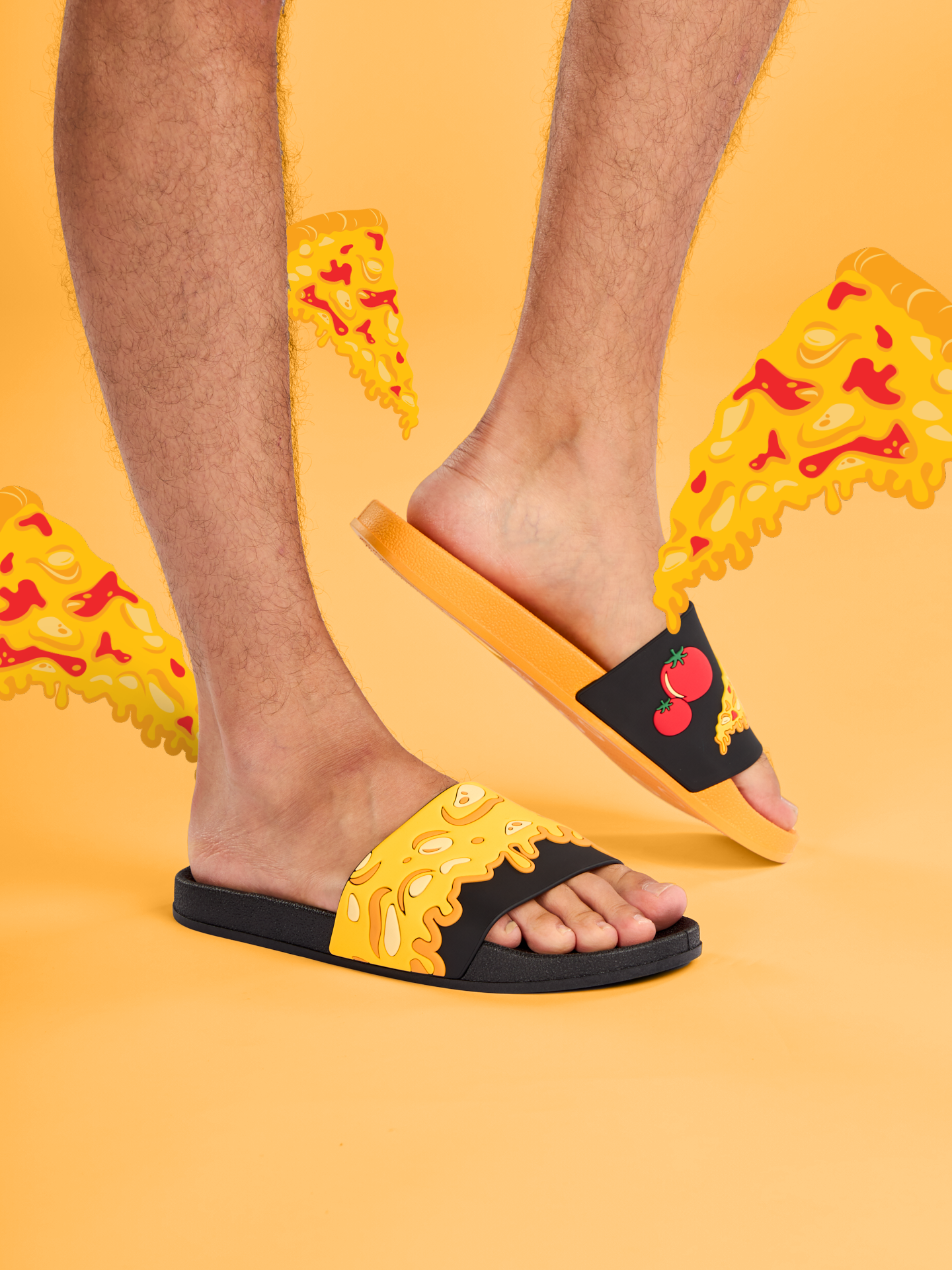 Chanclas alegres Pizza de queso