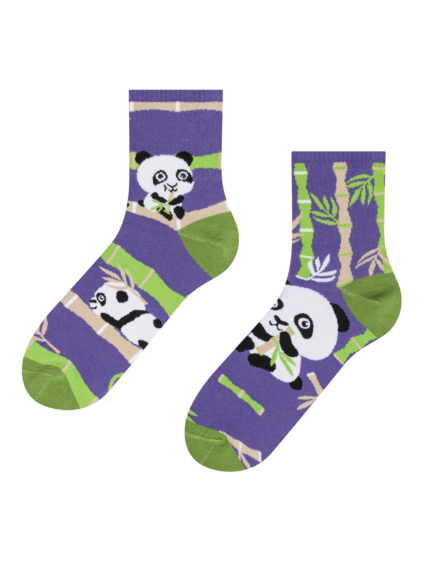 Calcetines de deporte alegres Panda acróbata