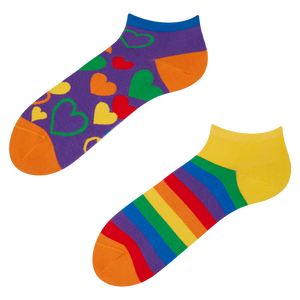 Calcetines tobilleros alegres Amor multicolor