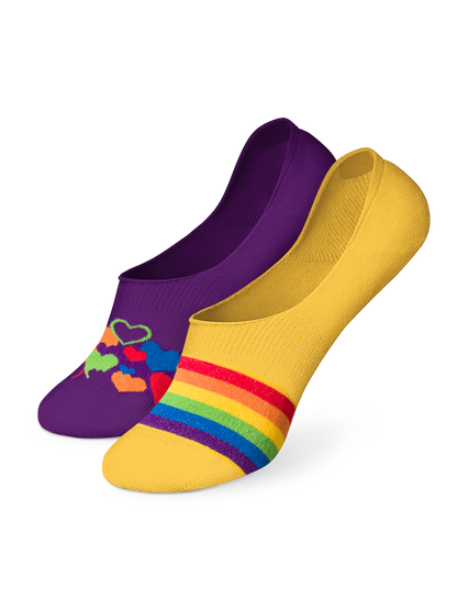 Calcetines invisibles alegres Amor multicolor