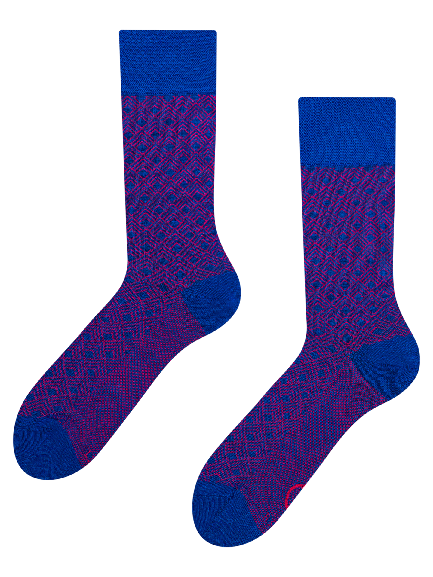 Calcetines estampados Azul y magenta