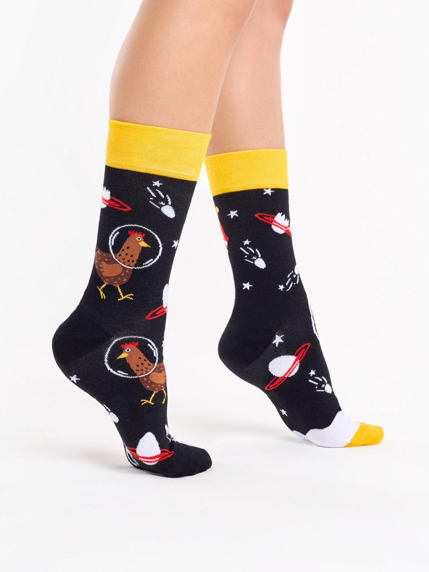 Calcetines alegres Gallina astronauta