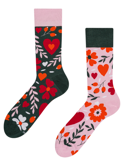 Calcetines alegres Amor floral