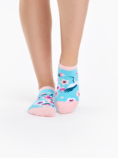 Calcetines sneakers alegres Sakura y garza