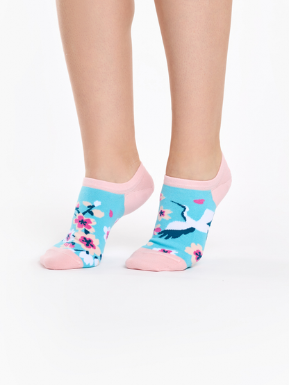 Calcetines sneakers alegres Sakura y garza