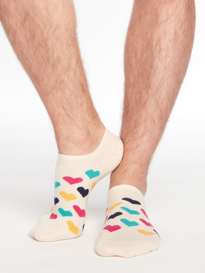 Calcetines sneakers alegres Corazones de colores