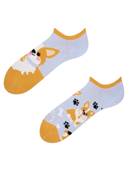 Calcetines sneakers alegres Perro Corgi