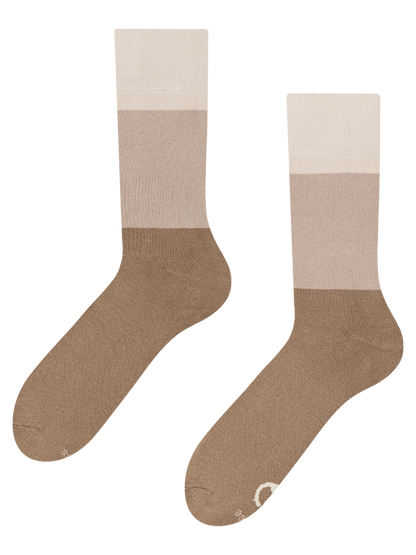 Calcetines de invierno Beige tricolor