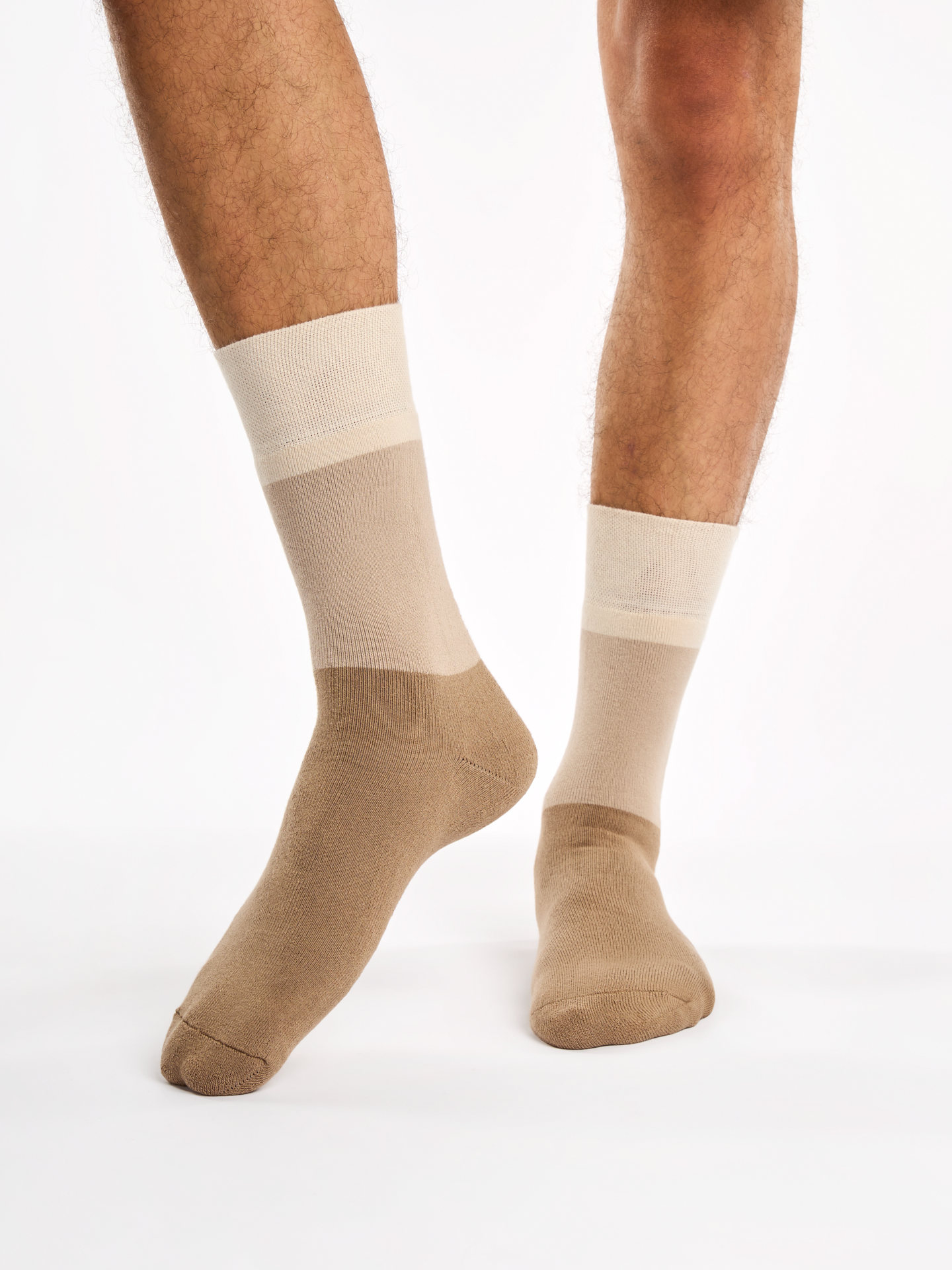 Calcetines de invierno Beige tricolor