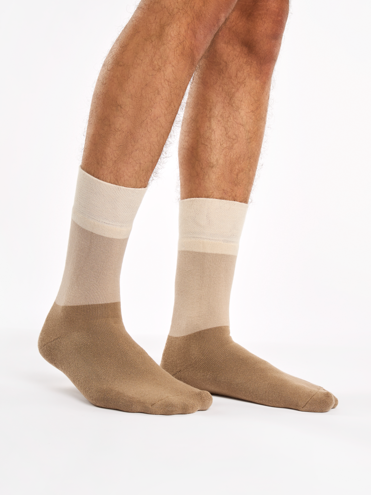 Calcetines de invierno Beige tricolor