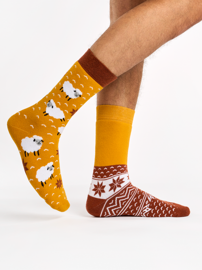 Calcetines de invierno alegres Ovejas con sudadera