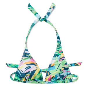 Top triangular alegre de bikini Pop Art