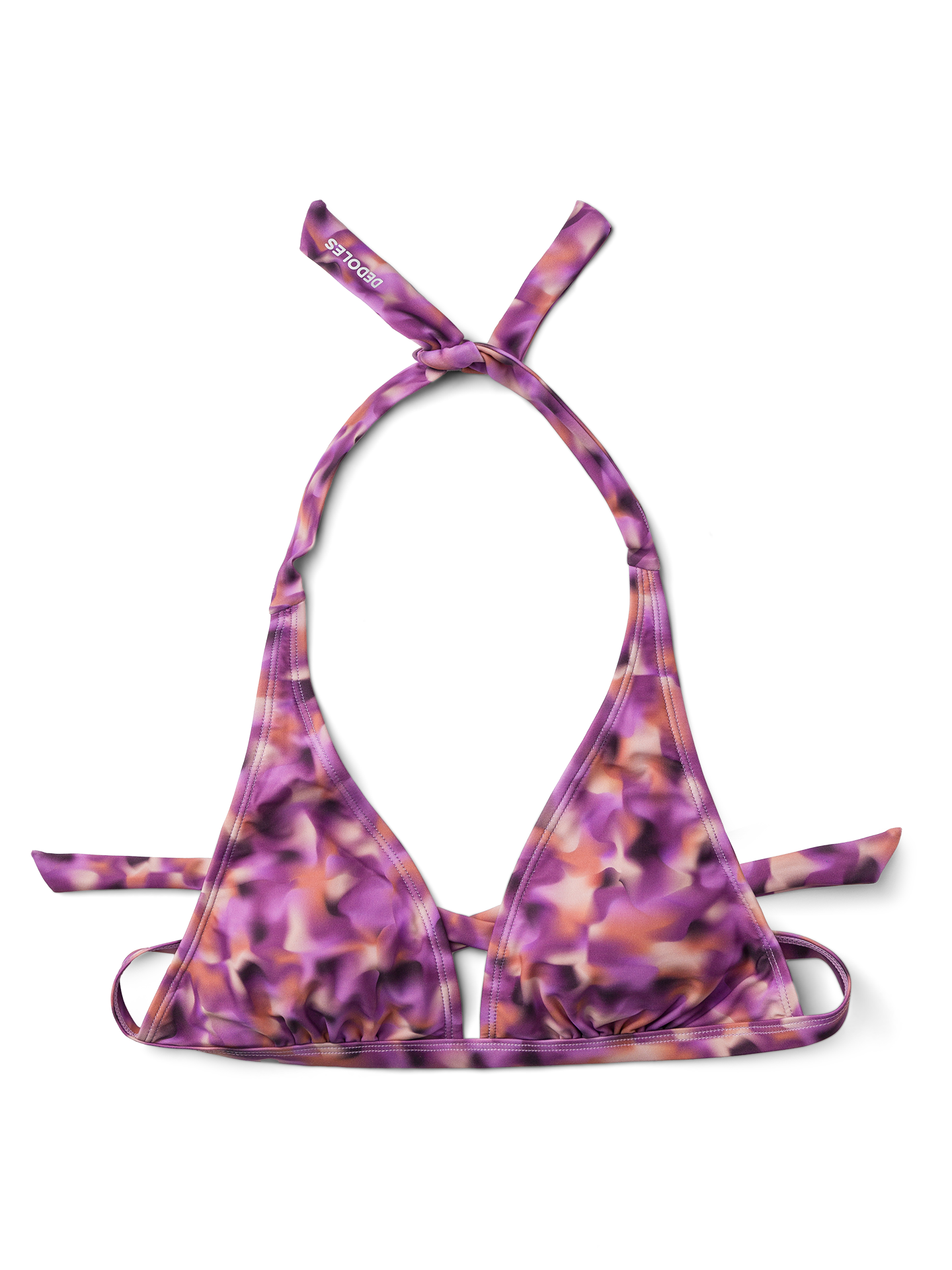 Top triangular alegre de bikini Rosa camuflaje