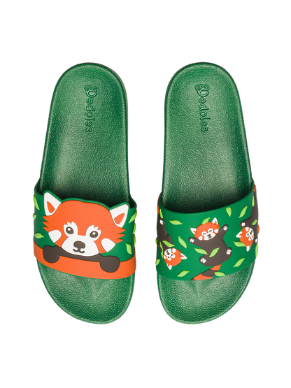 Chanclas alegres Panda rojo