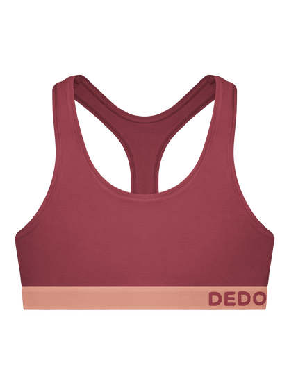 Bralette para mujer rojo tierra