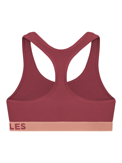 Bralette para mujer rojo tierra