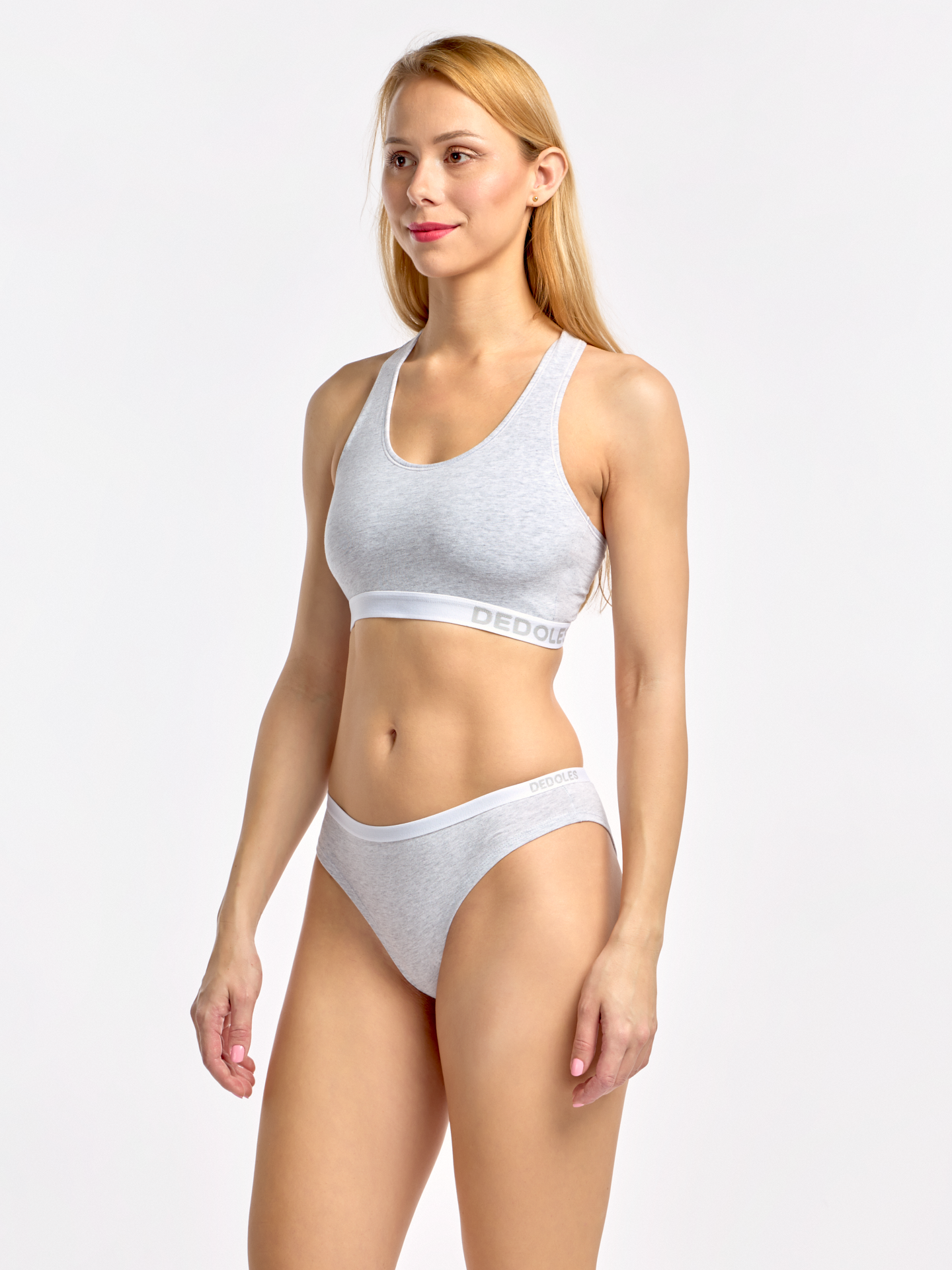 Bralette para mujer Gris jaspeado