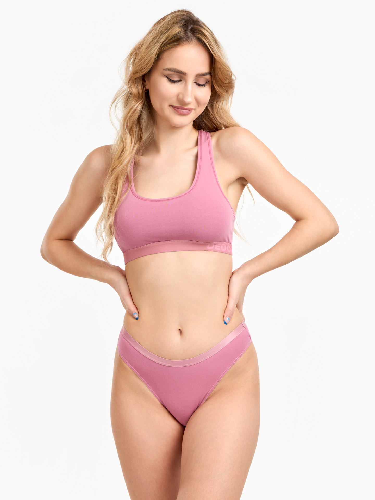 Bralette para mujer rosa envejecido